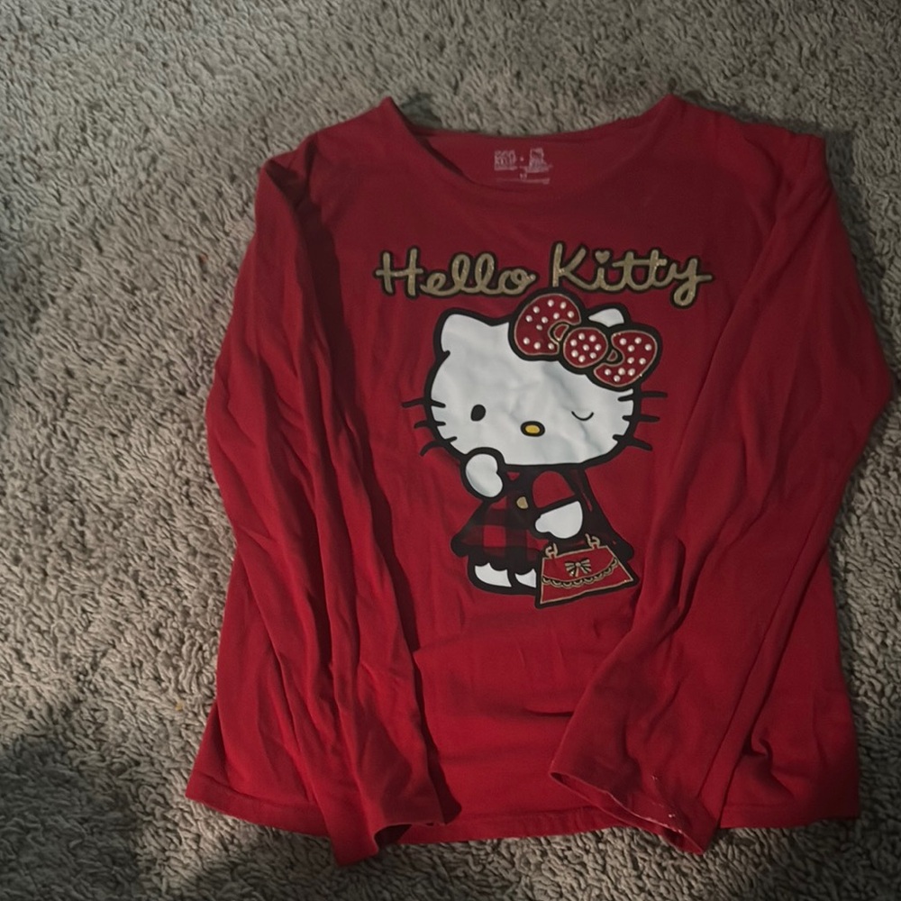 Hello Kitty Red Long Sleeve Tee